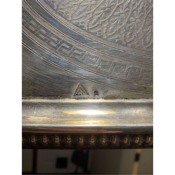 Antique 1890’s Polish Guilloshed tray from Bros. Buch - Picture 4 of 6